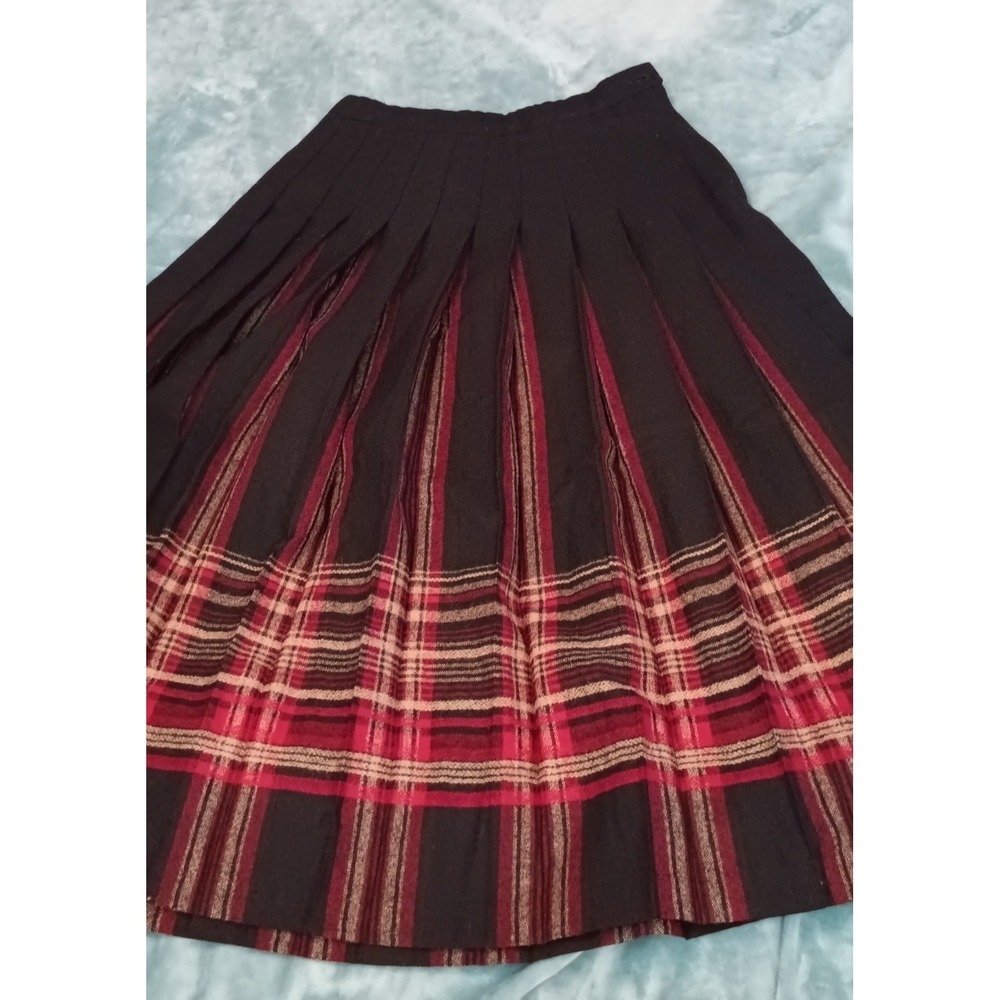 Vintage Pendleton 100% Virgin Wool Skirt 4 Pleated preppy academia old money 90s - Picture 1 of 7